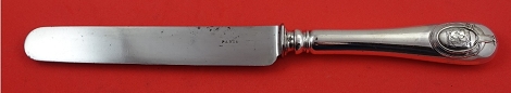 Dinner Knife belt medallion w/ mono inside some pits 9 7/8